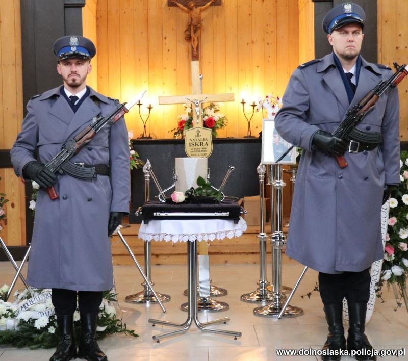 Pogrzeb Natalii Iskry  z Komisariatu Policji w Kudowie-Zdroju. Źródło: Policja Dolnośląska