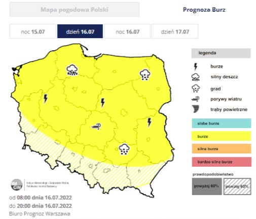 Prognoza pogody: sobota upłynie pod znakiem burz