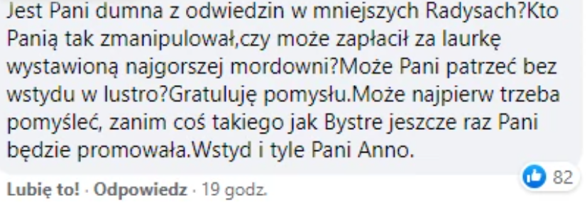 Komentarz pod wpisem