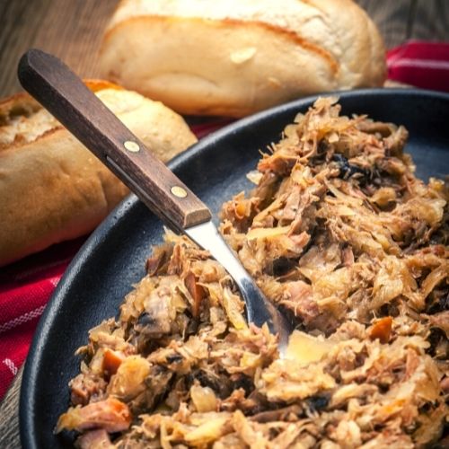 Bigos z pieczarkami