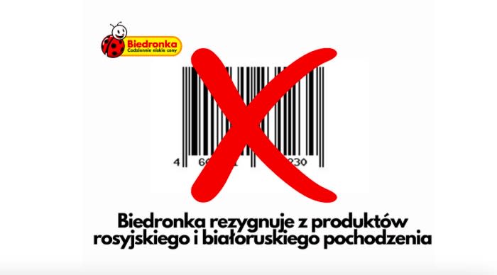 Biedronka wycofuje rosyjskie i białoruskie produkty ze sklepów