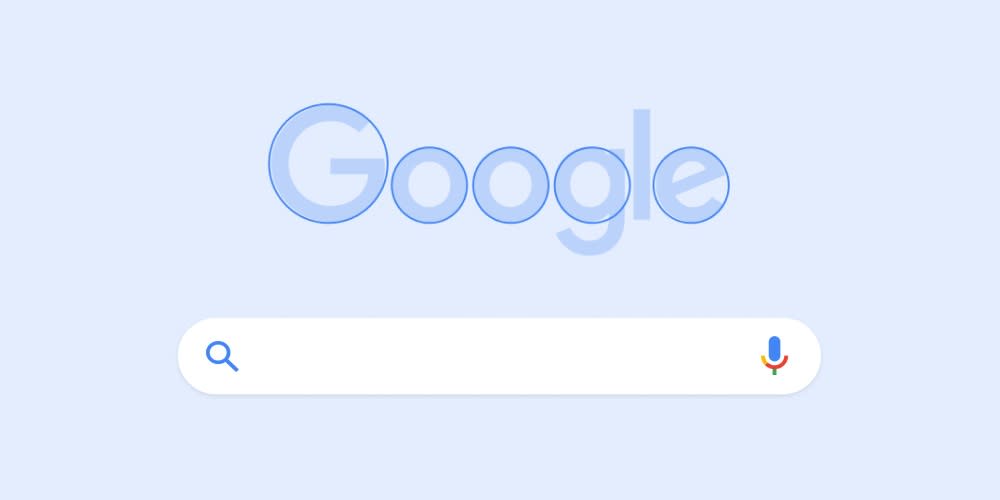 Google - zaokrąglone litery w logo