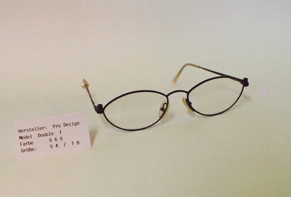 Okulary należące do zamordowanej Evy GÖTZ, które zniknęły razem z plecakiem