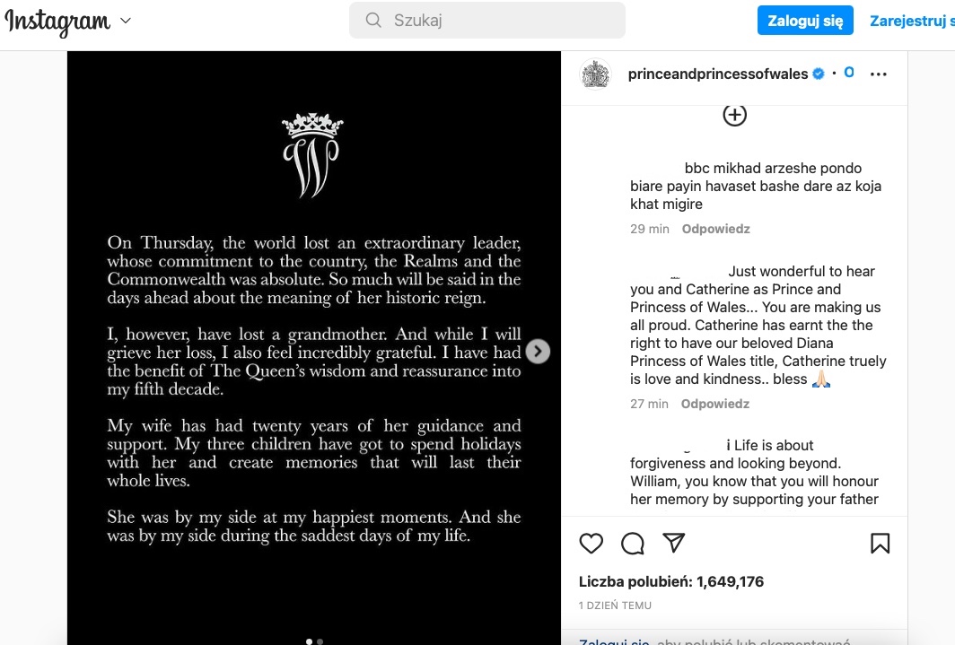 William i Kate zmienili nazwę oficjalnego konta na Instagramie