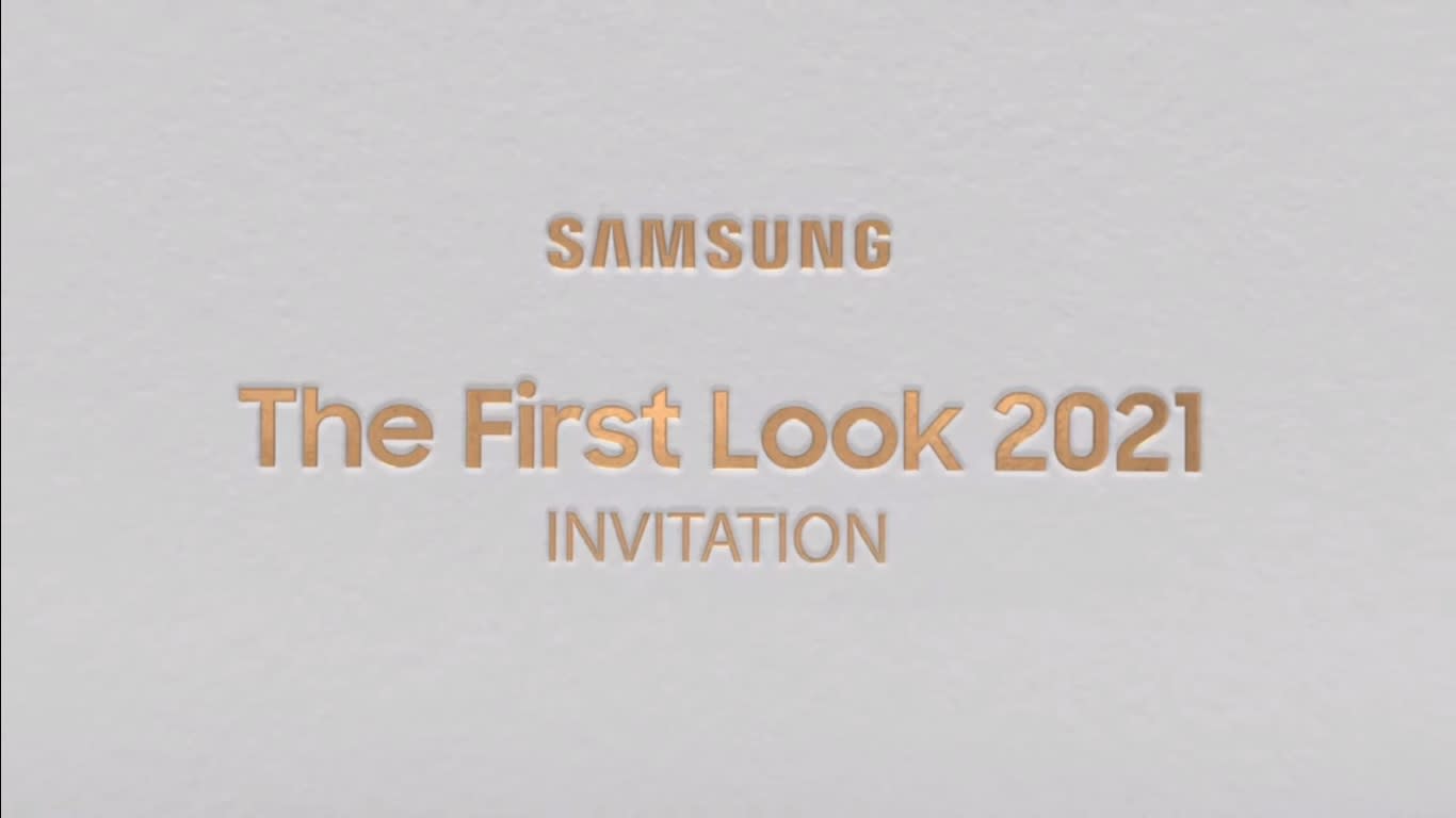 Zaproszenie na event First Look 2021 Samsunga