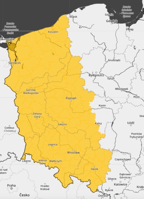 IMGW wydało ostrzeżenia I stopnia przed burzami