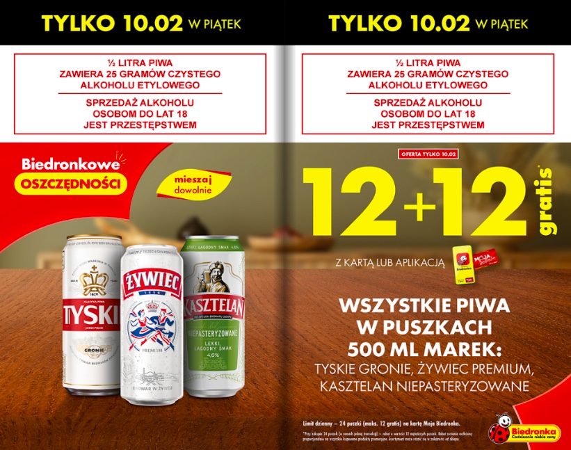 Promocja na piwo w Biedronce