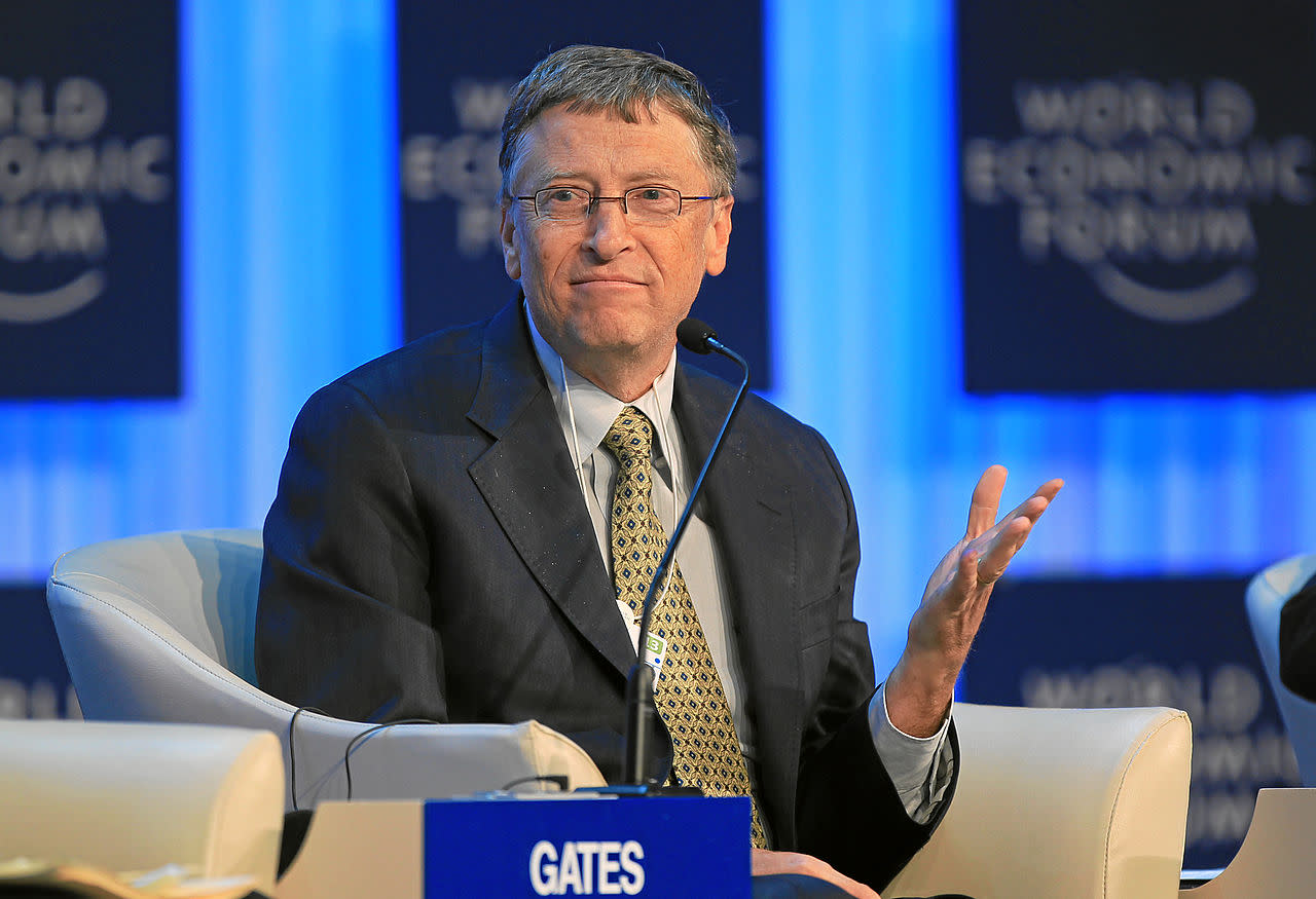 Bill Gates podczas konferencji.