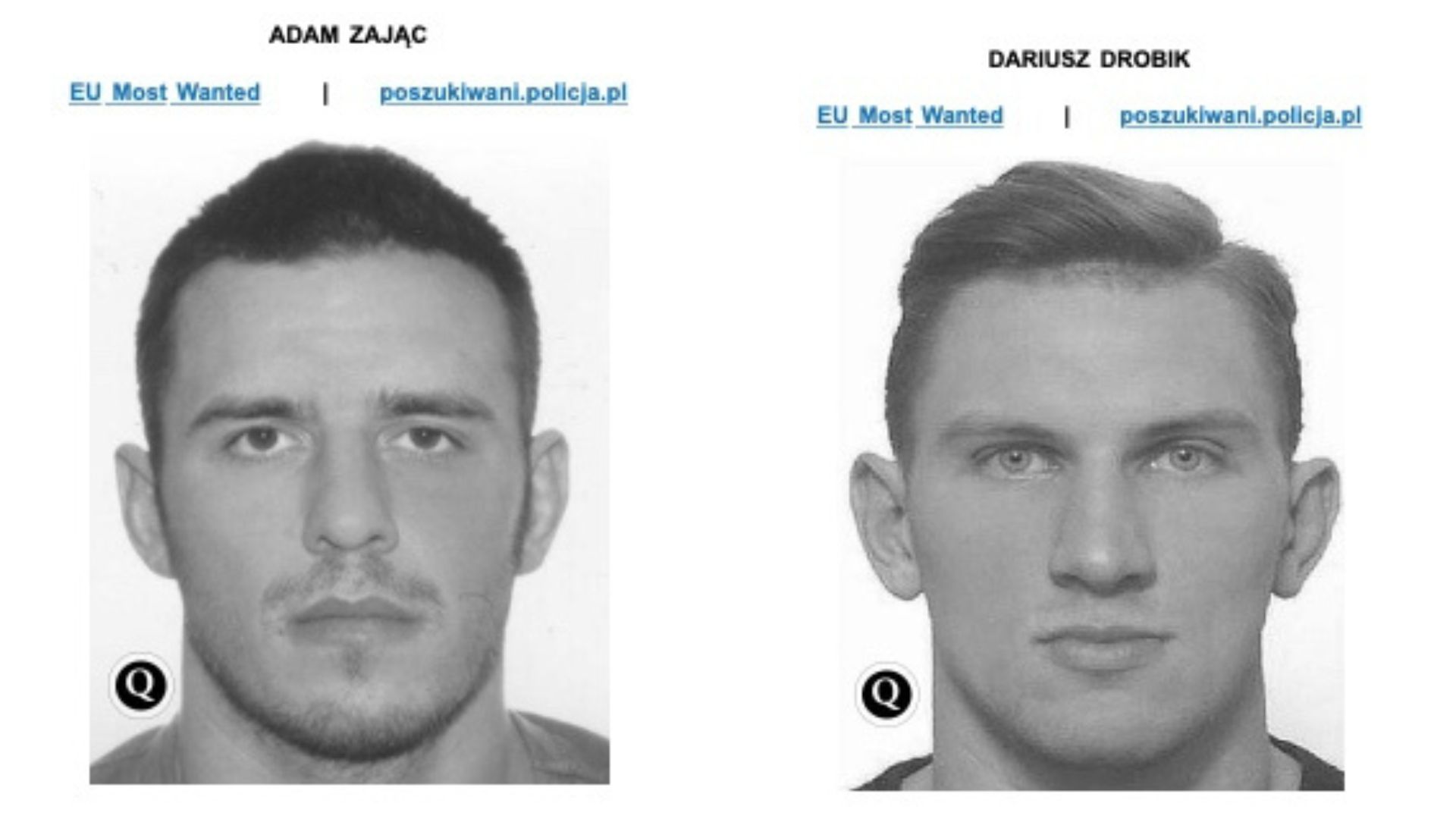 Adam Zając i Dariusz Drobik to poszukiwane przez policję 