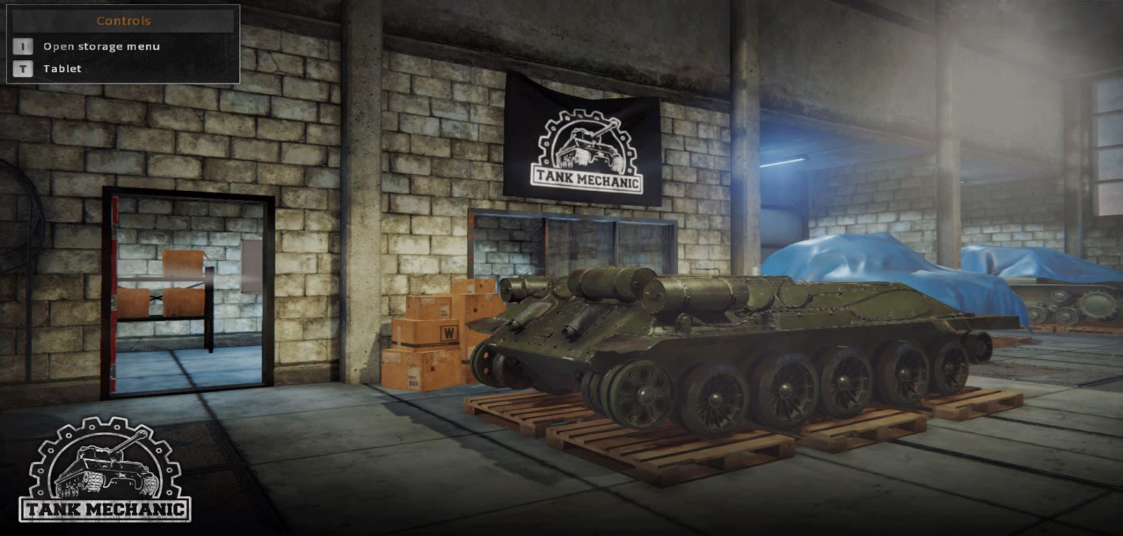 Tank Mechanic Simulator czołg w warsztacie