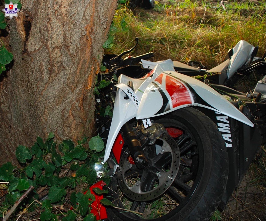 17-letnia motocyklistka zginęła na miejscu. Fot.: materiałī policyjne