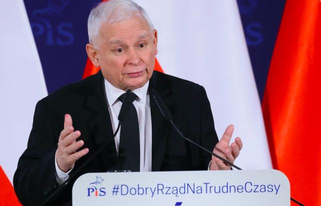 Jarosław Kaczyński w Płocku udowadniał swoją wyższość nad UE