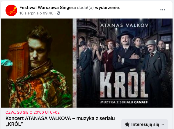 Festiwal Warszawa Singera (Facebook)