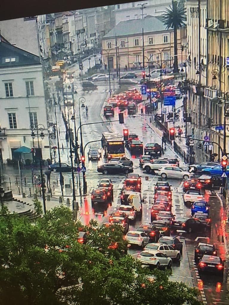Paraliż na ulicach Warszawy