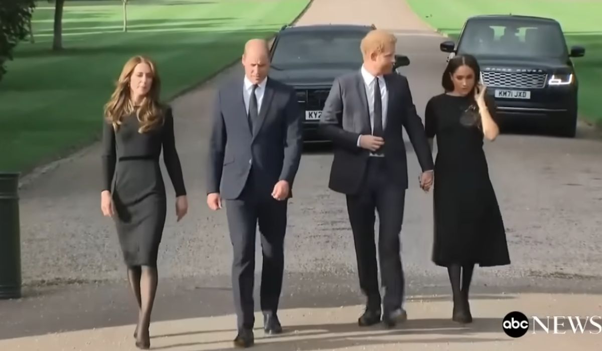 Księżna Kate, książę William, książę Harry i Meghan Markle