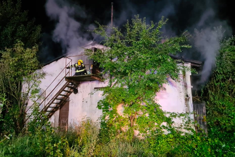 Pożar stodoły w Cieszycach
