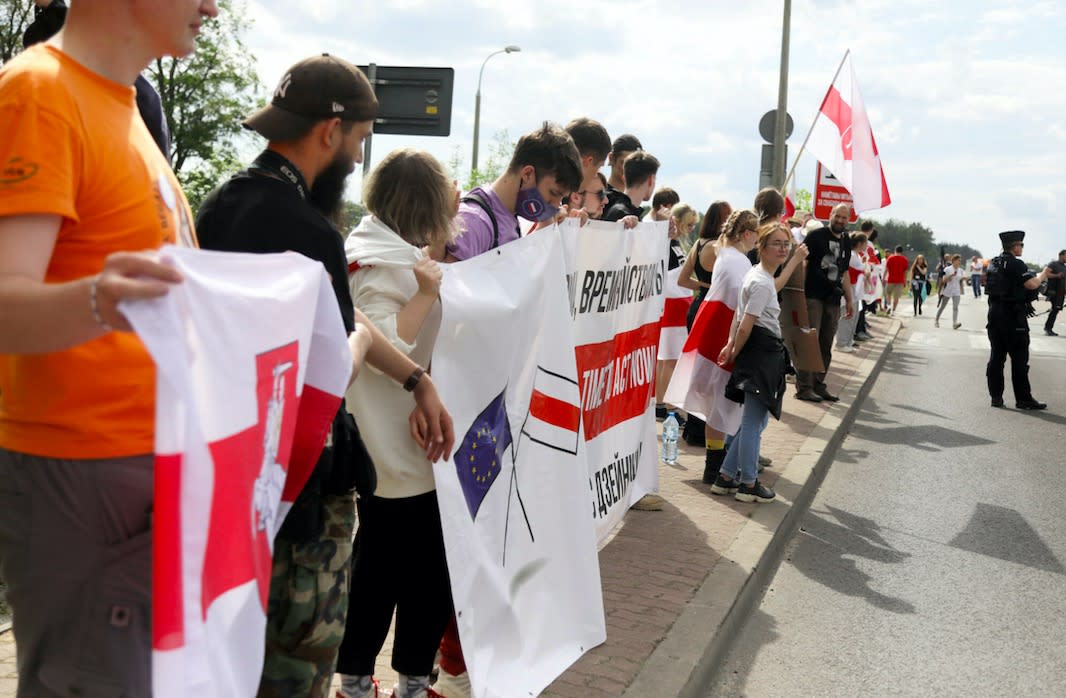 W Bobrownikach przy granicy polsko-białoruskiej odbył się protest