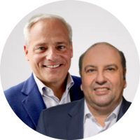 Globalfoundries-CEO Tom Caulfield und Manfred Horstmann, Chef des Dresdner Standorts