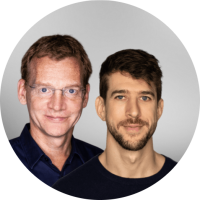 John Albert (r.) und Matthias Spielkamp (l.) von Algorithmwatch