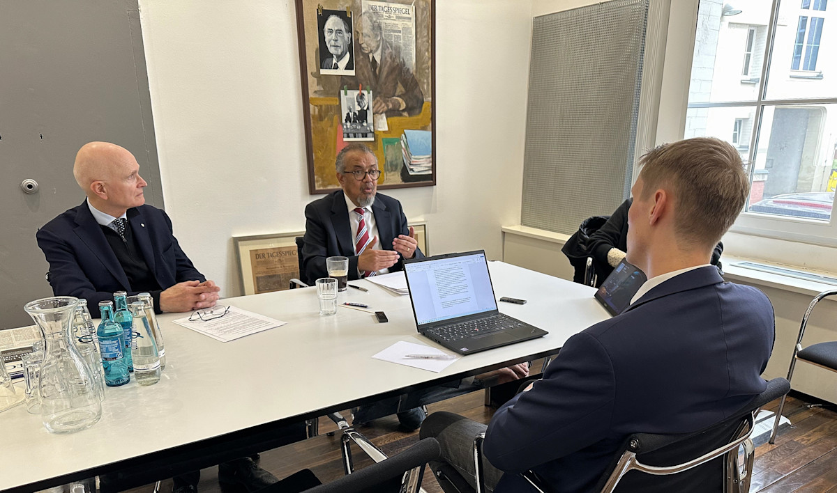 WHS-Präsident Professor Axel R. Pries und WHO-Generaldirektor Dr. Tedros Adhanom Ghebreyesus 