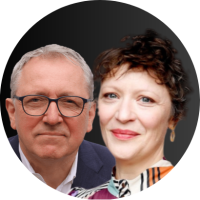 Peter Kurz, ehem. Mannheimer Oberbürgermeister, und Caroline Paulick-Thiel, Direktorin Politics for Tomorrow