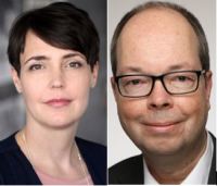 Markus Kaltenborn, Rechtswissenschaftler an der RUB, und Miriam Saage-Maaß, Vize-Legal Director des ECCHR