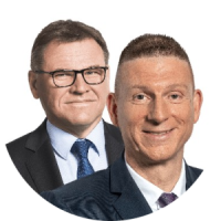 VDV-Vizepräsidenten Tim Dahlmann-Resing und Werner Overkamp