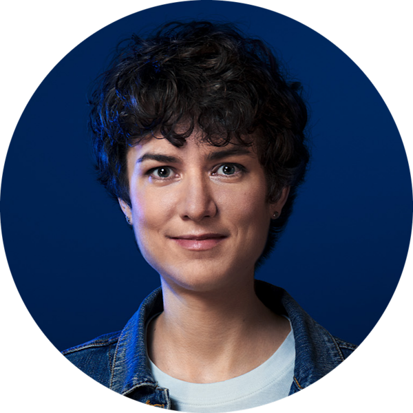 Porträt von Friederike Laus Tagesspiegel Background