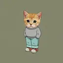 Just a chill cat logo