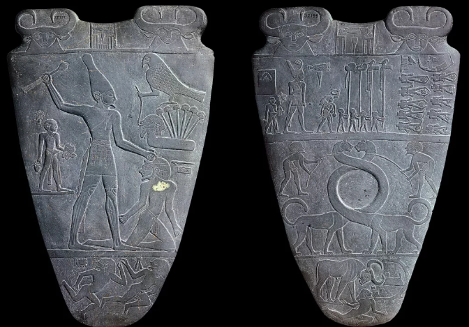 Egyptian ancient ceremonial slate. Source worldhistory.org