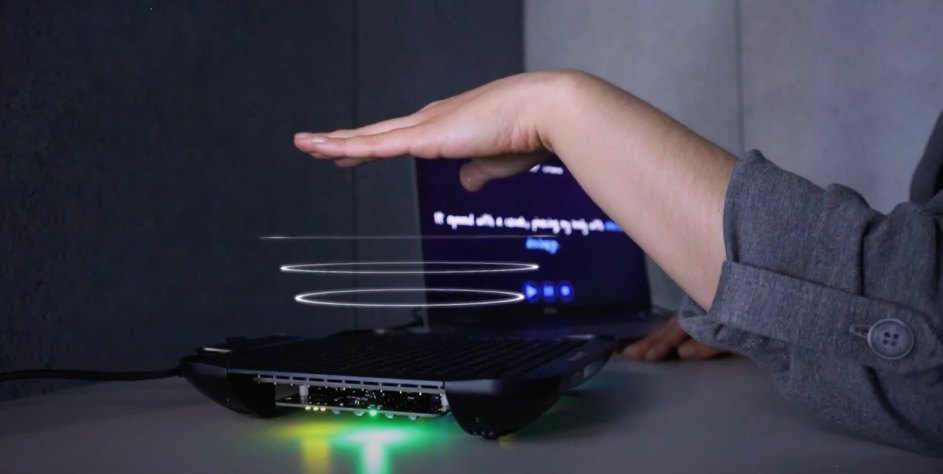 A hand over haptic device/