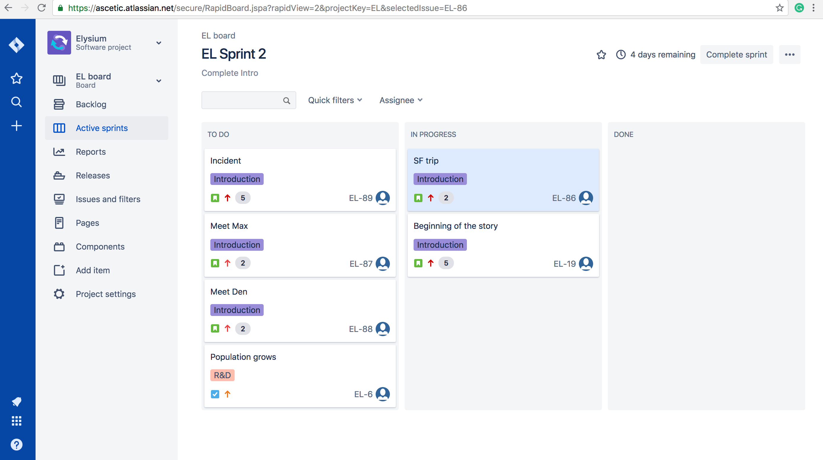 Планування спринту в JIRA.