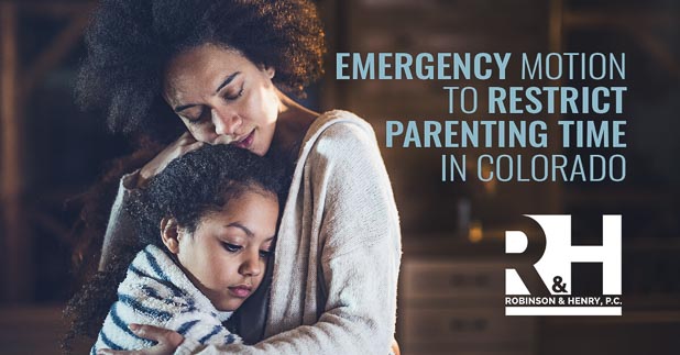 A parent needing an emergency motion to restrict parenting time