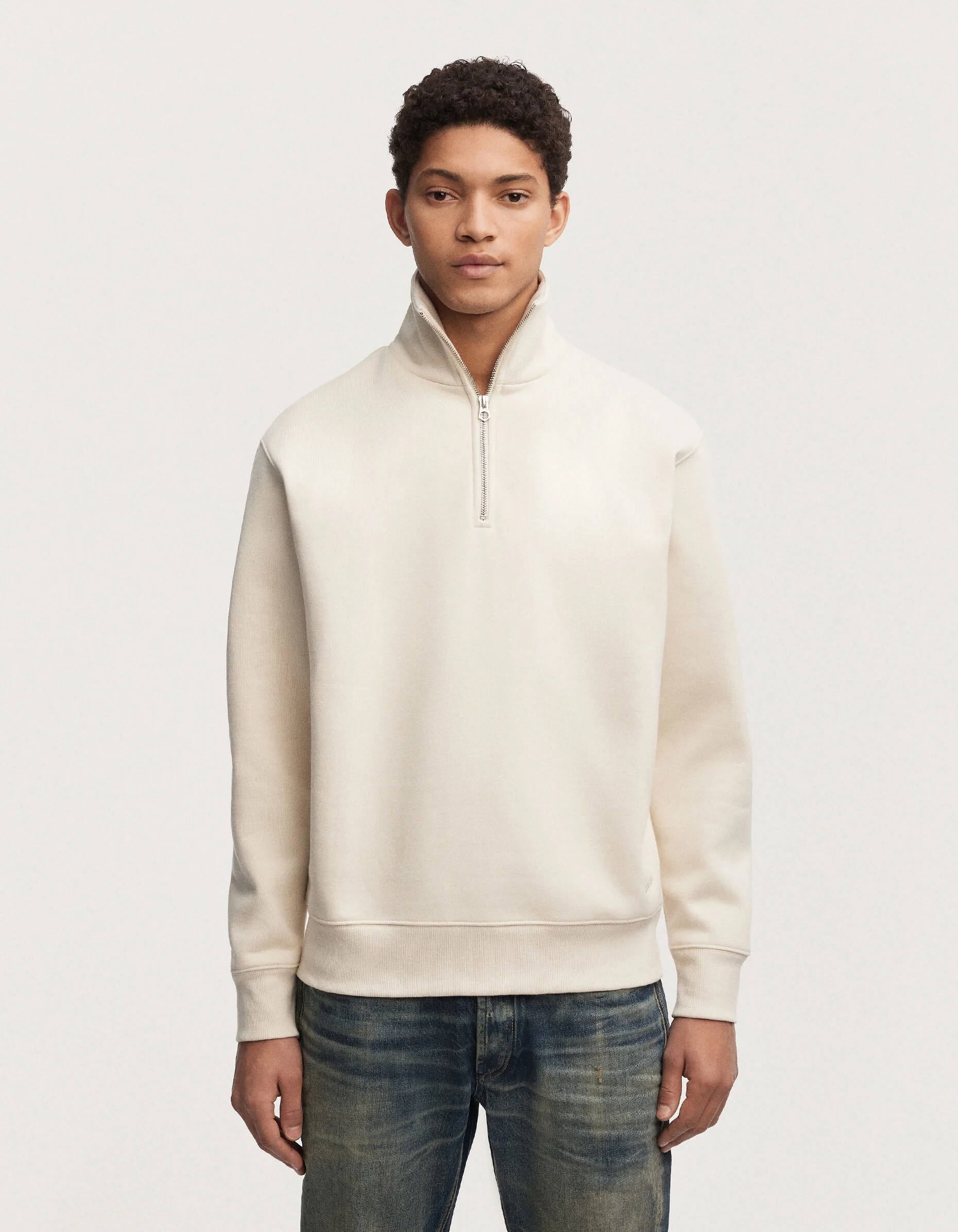 ALDO HALF-ZIP SWEATER Cotton Blend