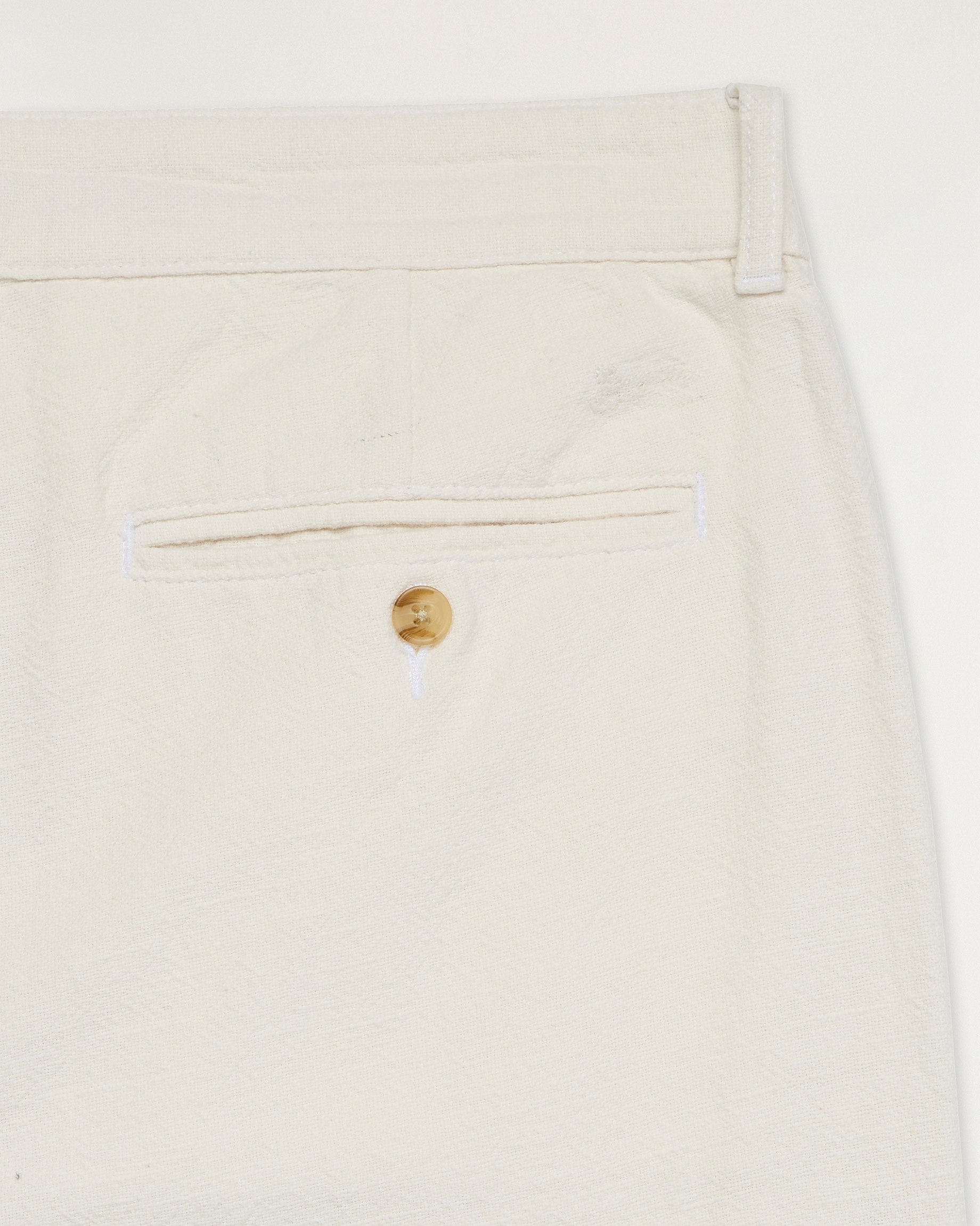 SASUKE PLEATED PANT Structured Cotton Linen - DENHAM