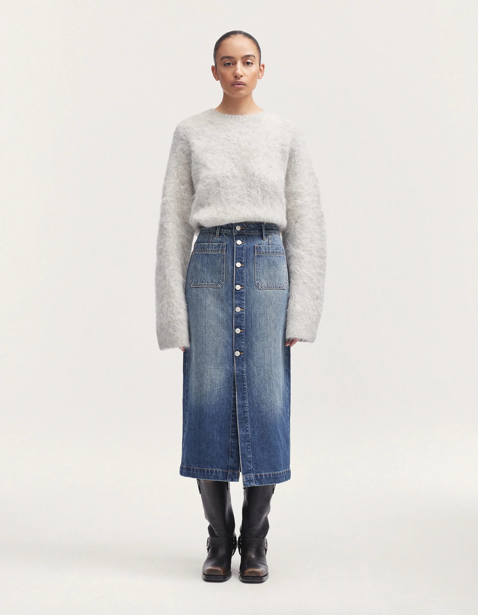 HINATA DENIM SKIRT Dark Authentic