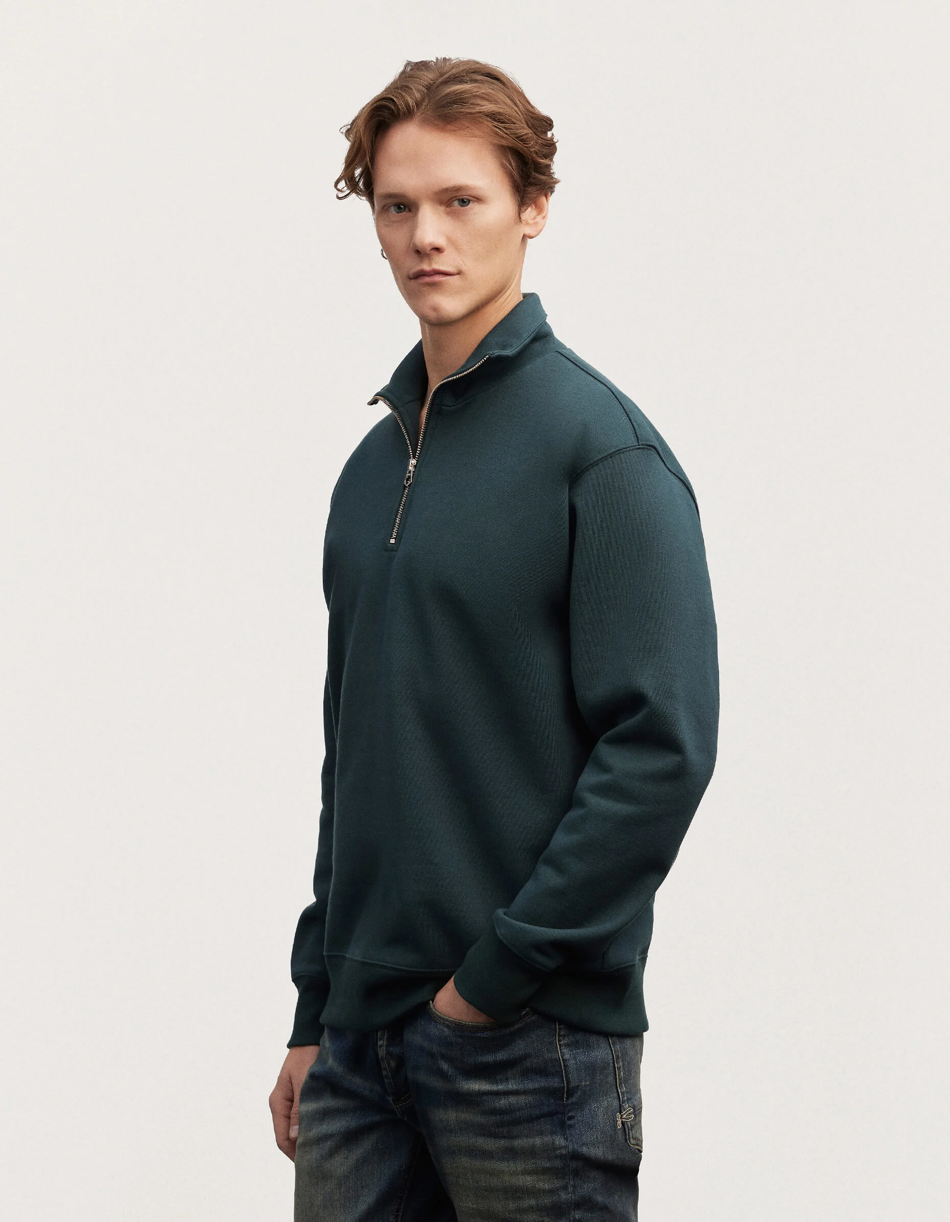 ALDO HALF-ZIP SWEATER Cotton Blend