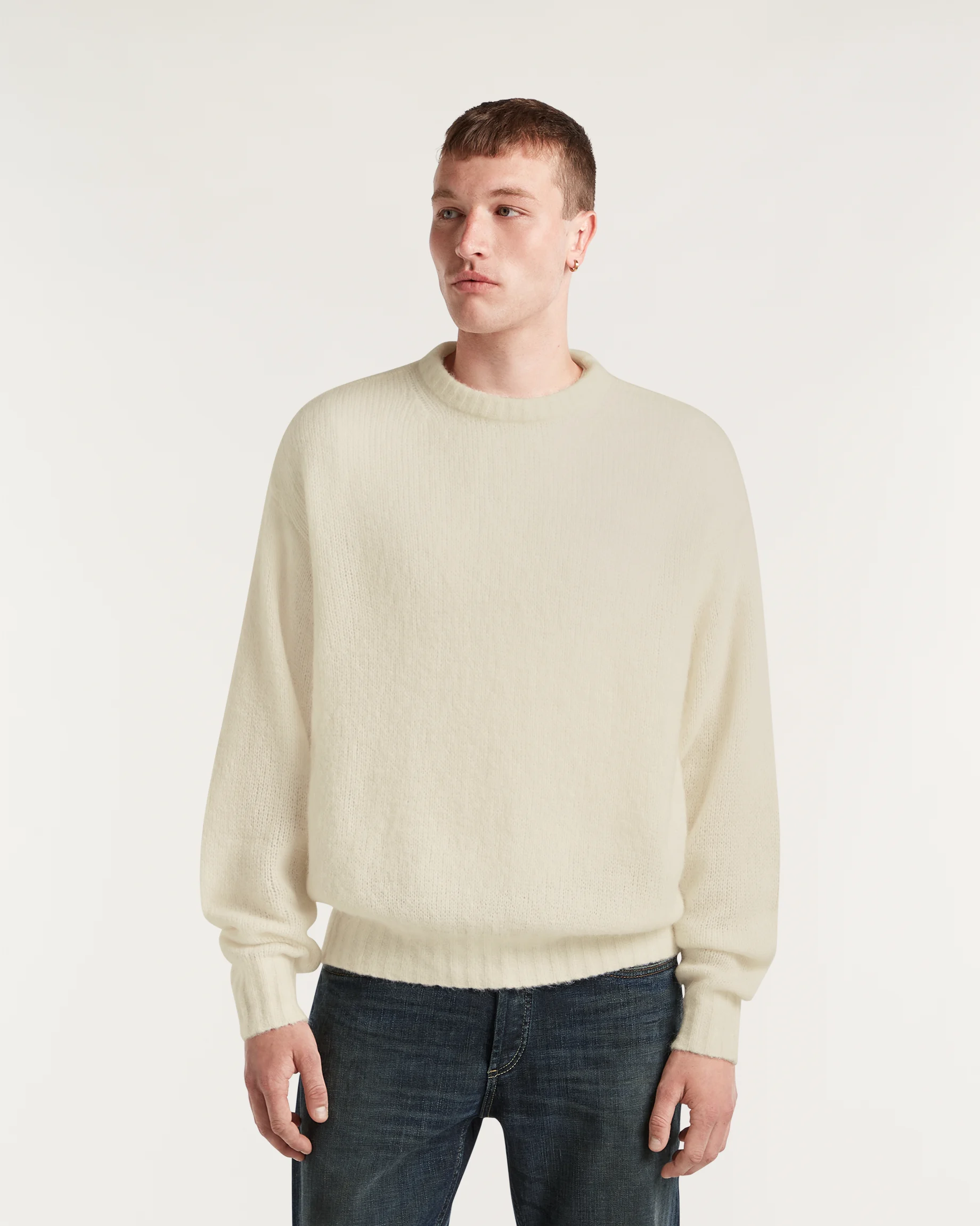 KEAGAN KNITTED CREWNECK ECRU