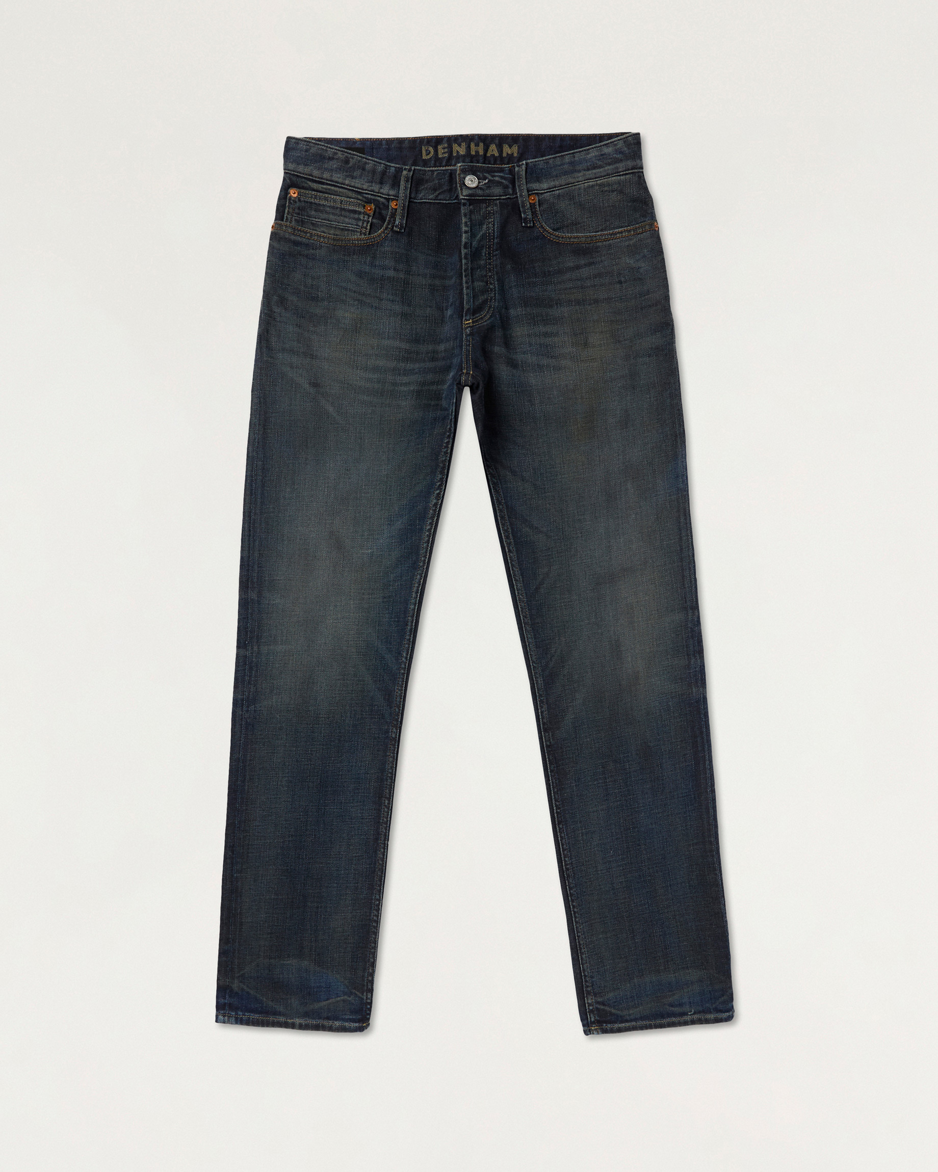 DENHAM RIDGE STRAIGHT FIT ブラックデニム　ビスコース Straight Fit Ridge jeans - DENHAM