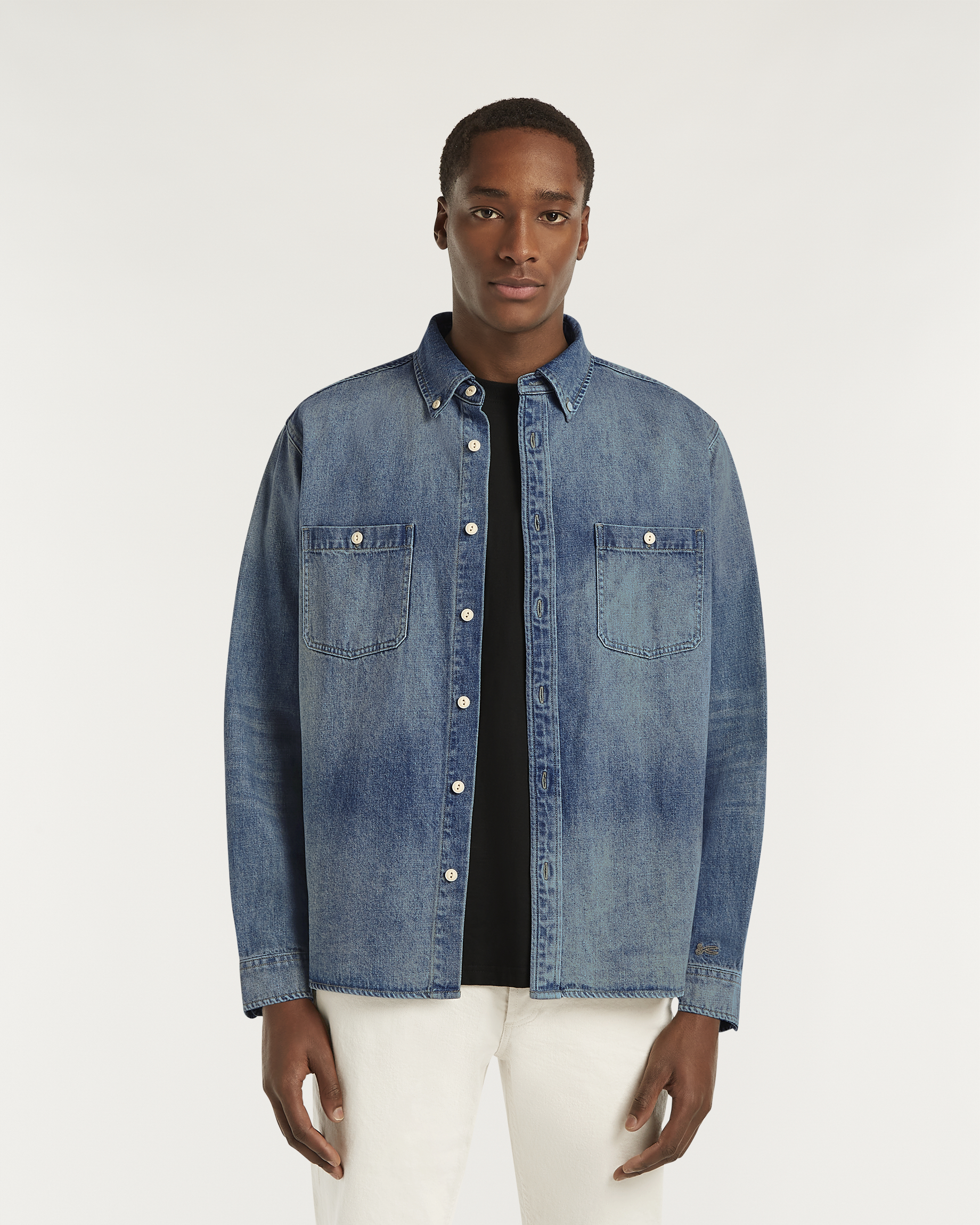 denham BEN SHIRT Vintage Medium Worn - Classic Fit