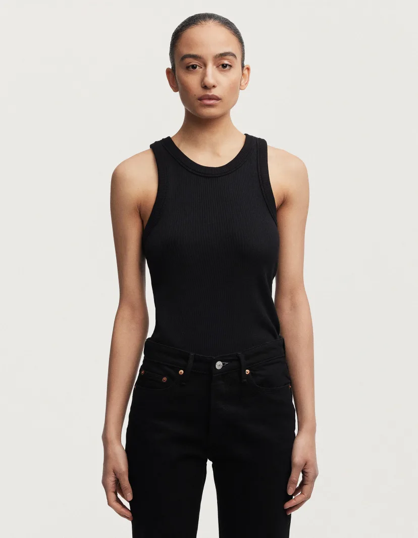 MITSU RIBBED TANK Cotton Modal - DENHAM