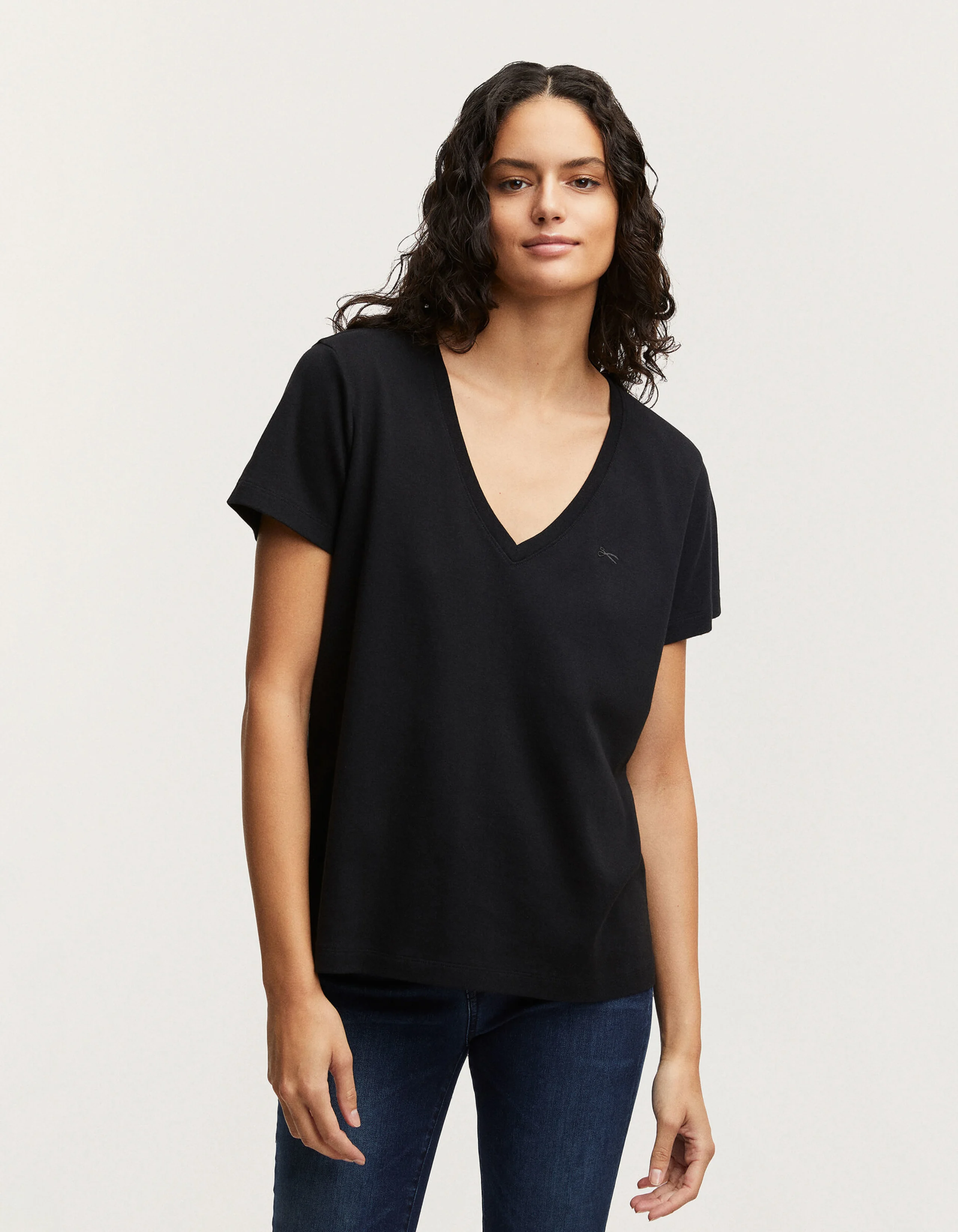 RAMONA TEE Rib Cotton Jersey