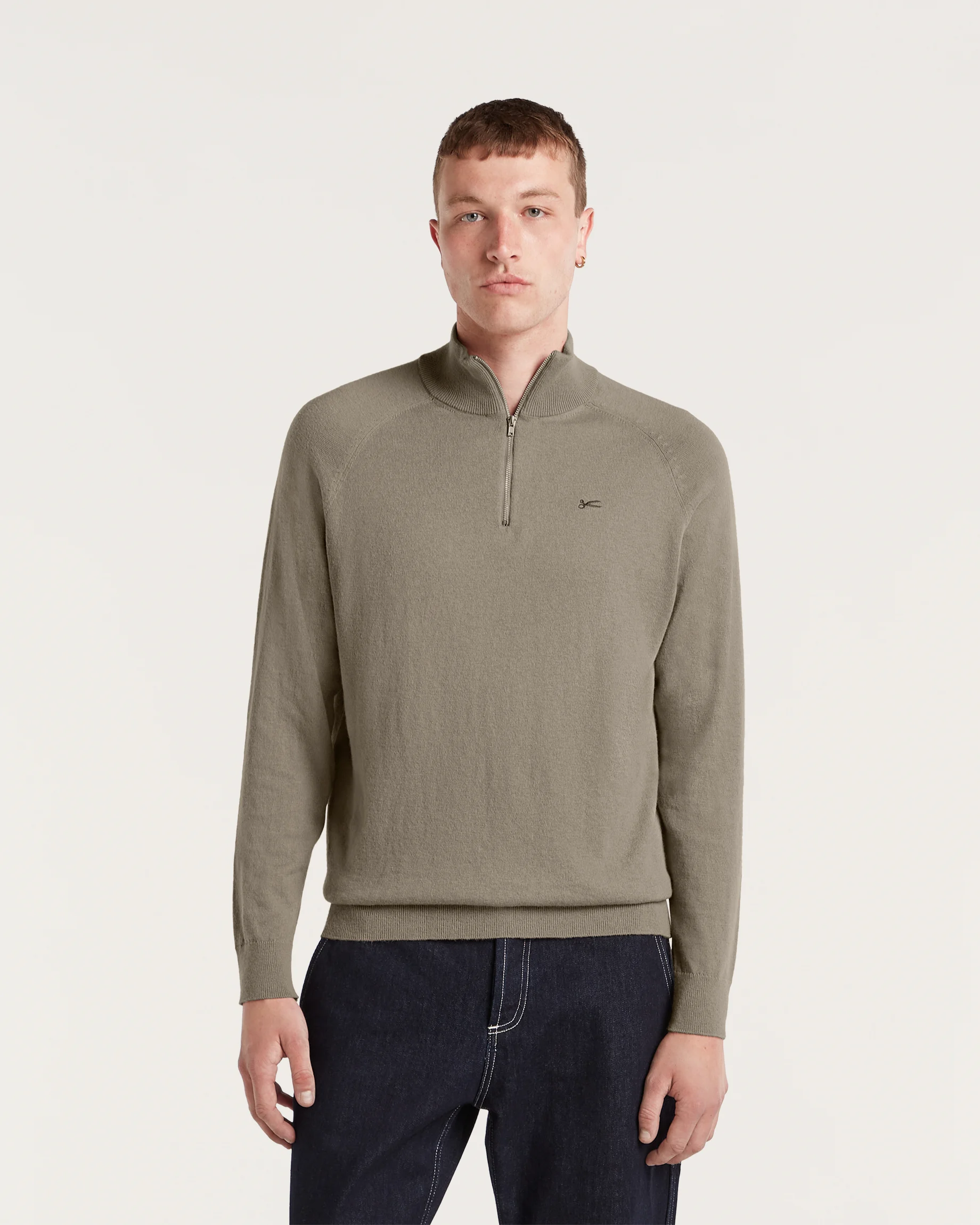 SCISSOR RAGLAN HALF ZIP LLB