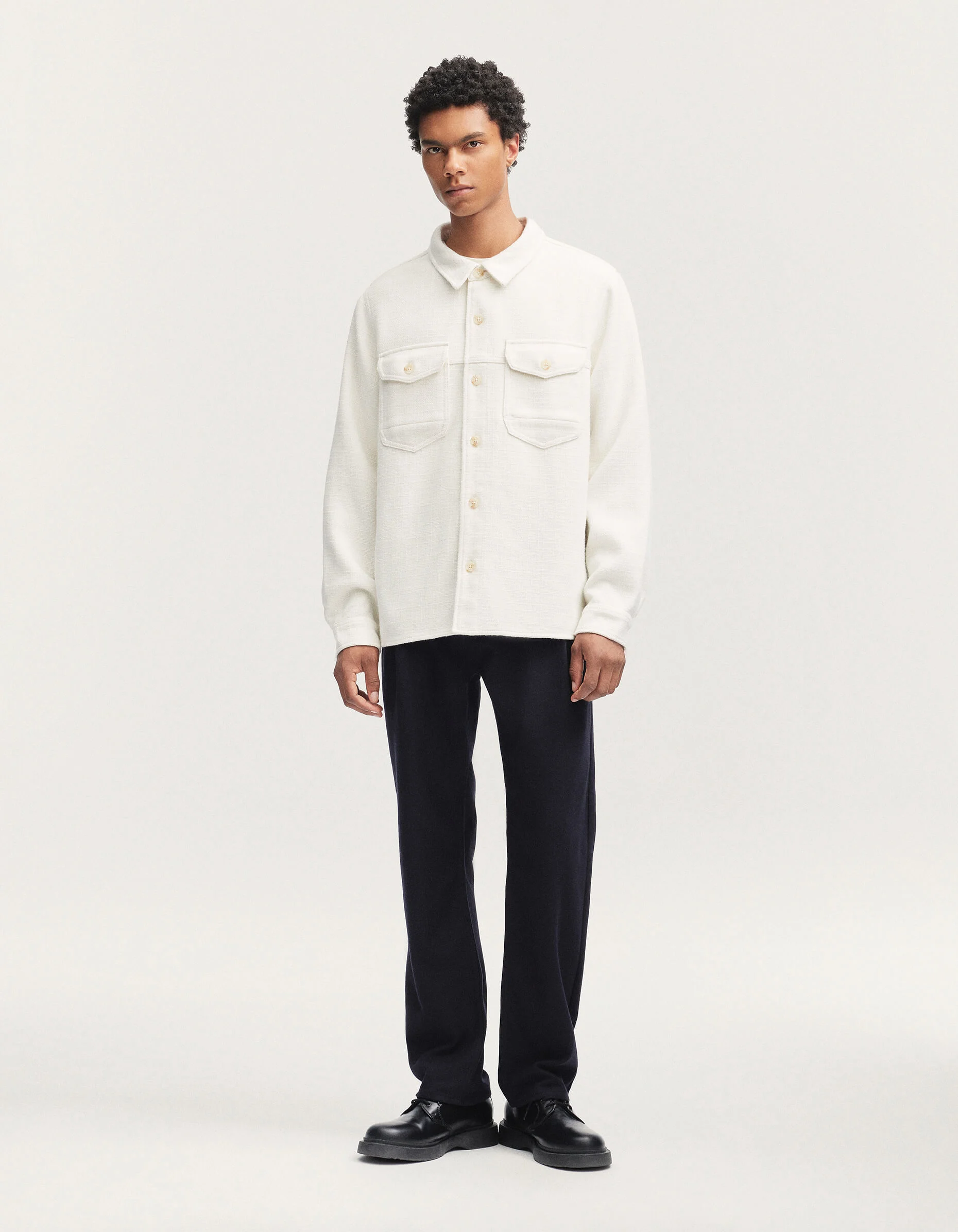 JAGGER OVERSHIRT Structured Wool Blend