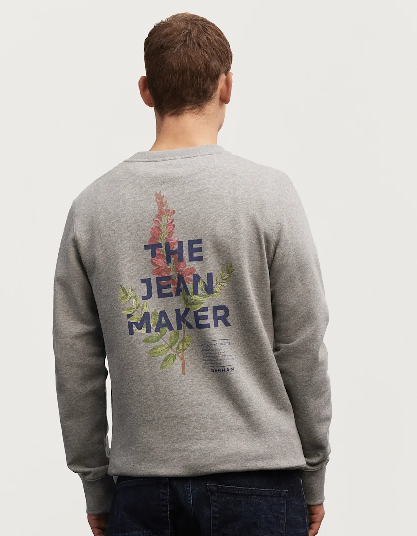 AQUA INDIGO SWEATER Unbrushed Cotton DENHAM