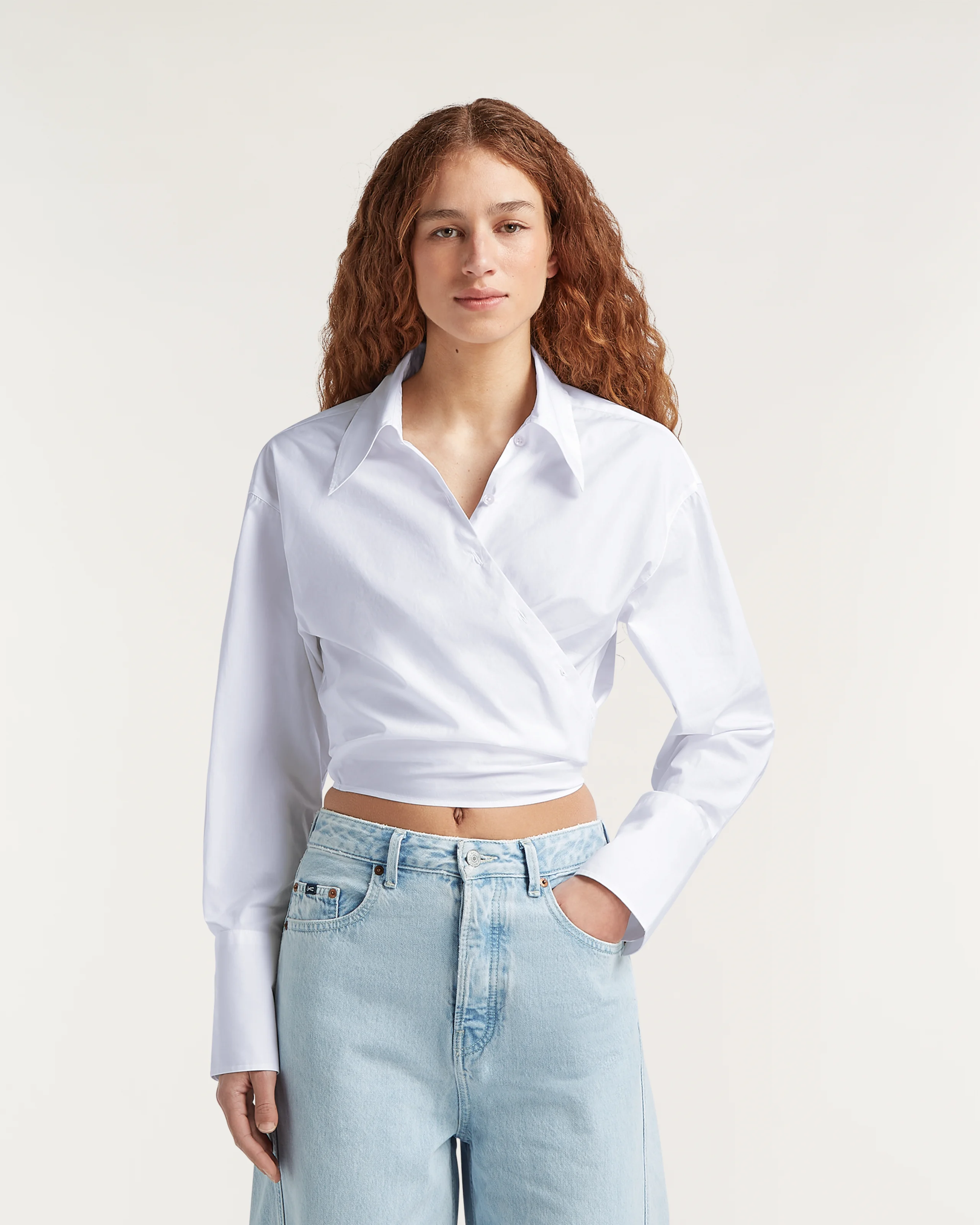 FUMI WRAP TOP Poplin