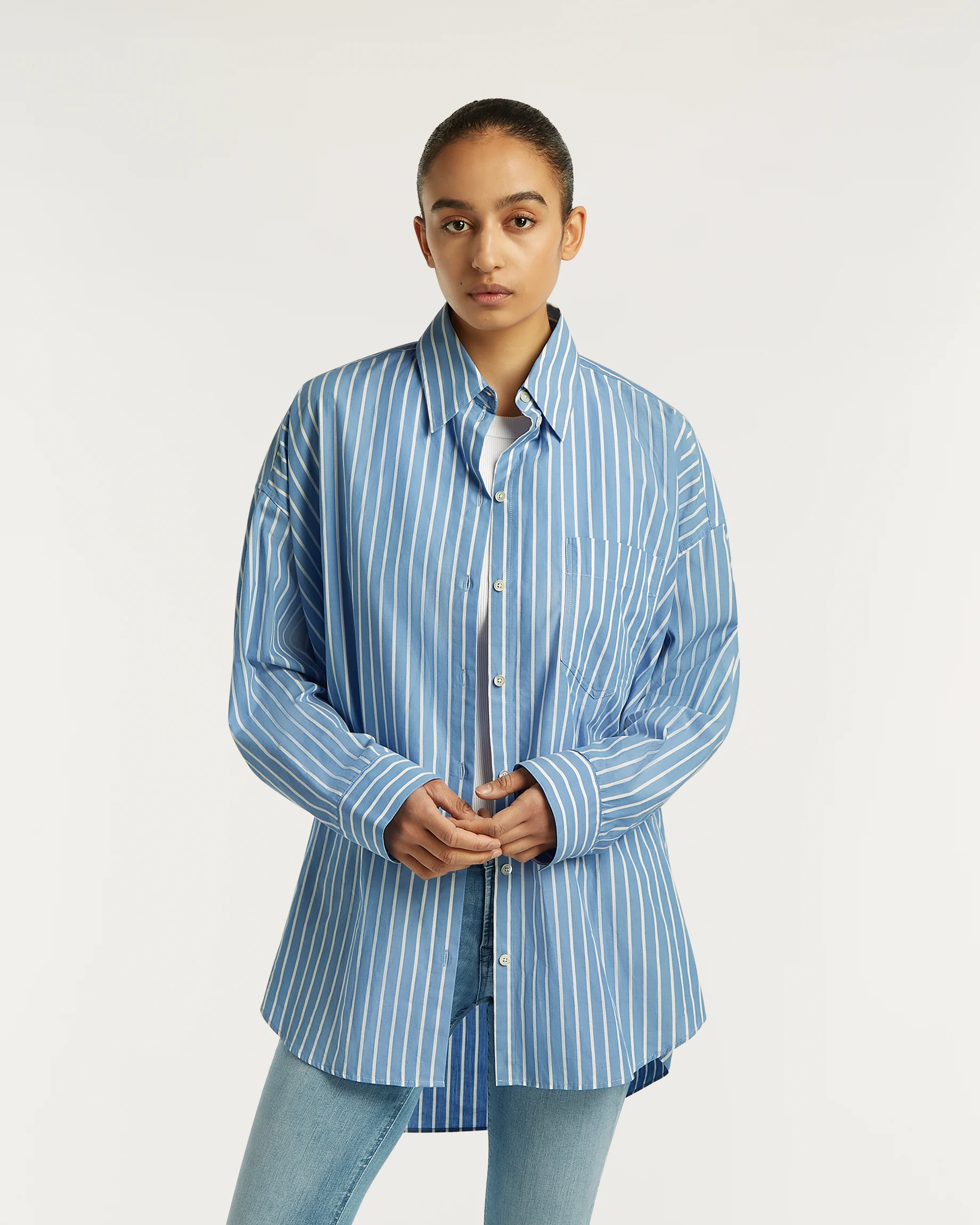 MIKA SHIRT Striped Cotton Poplin