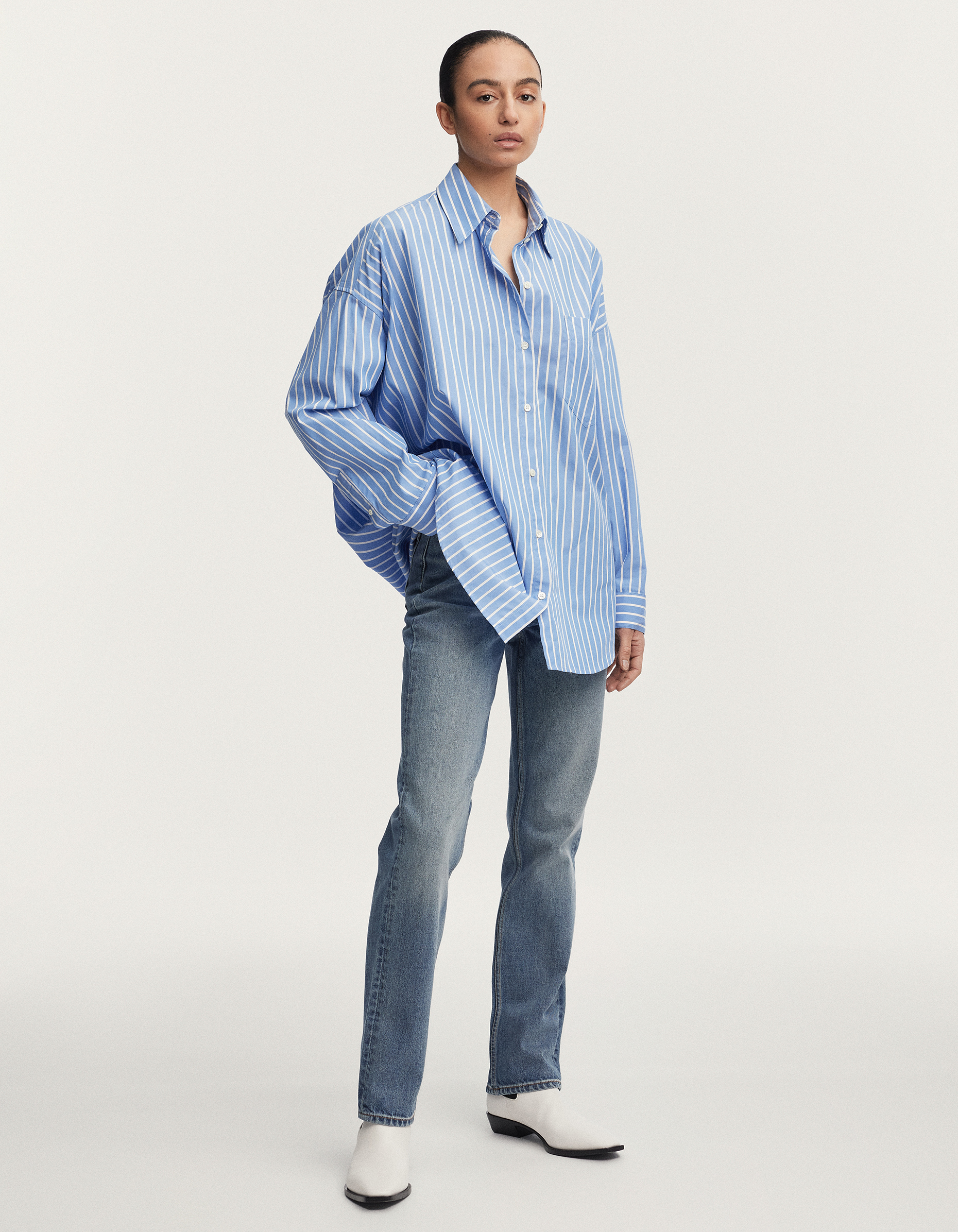 MIKA SHIRT Striped Cotton Poplin