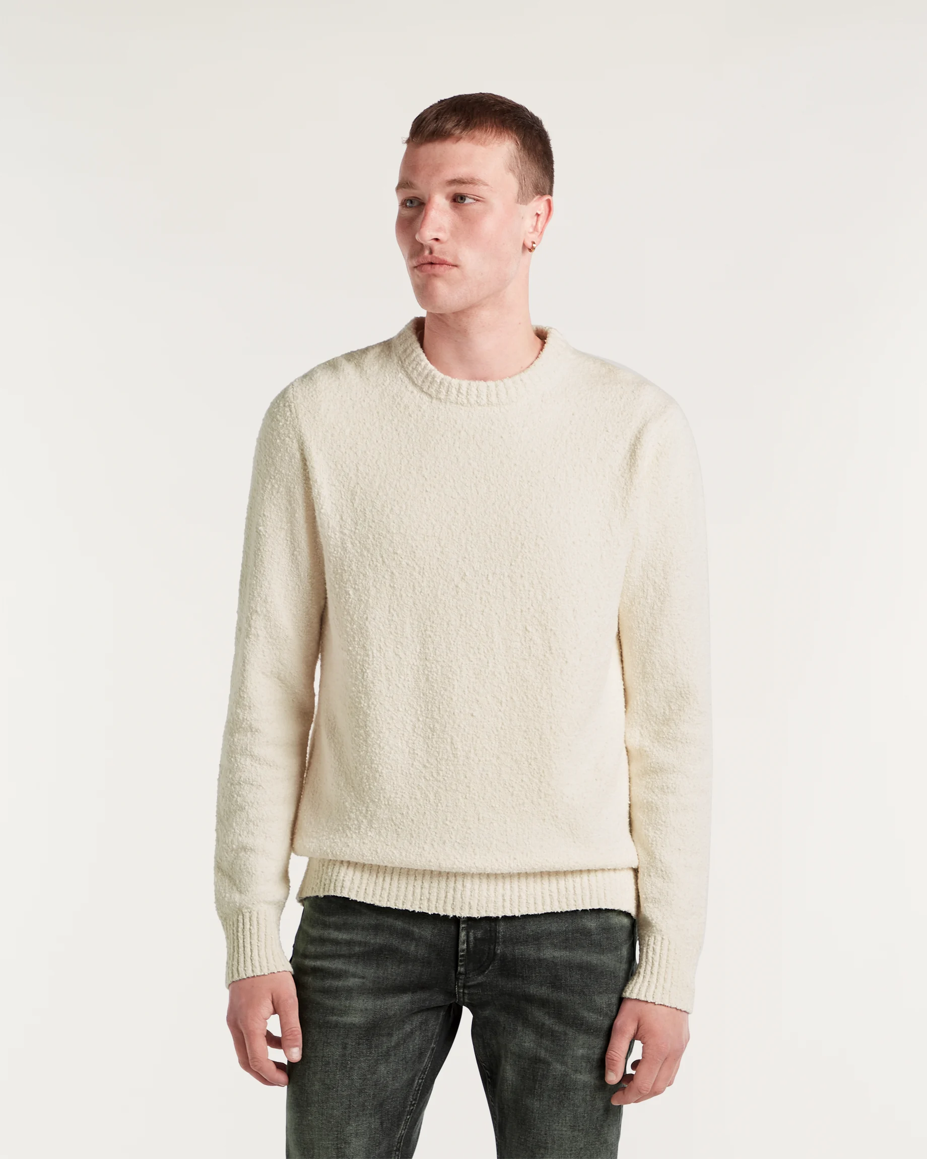 DENHAM CREW KNIT ECRU