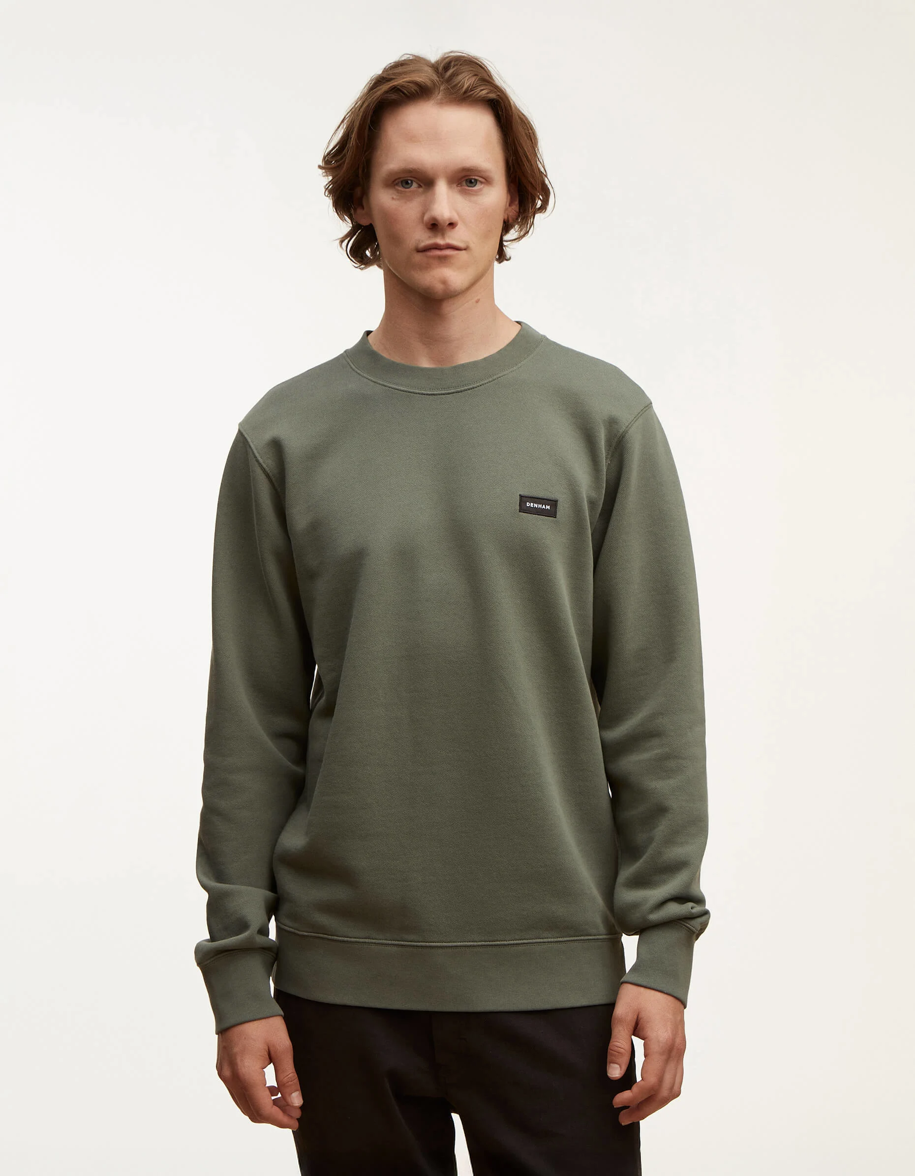 DENHAM SLIM SWEATER Unbrushed Cotton